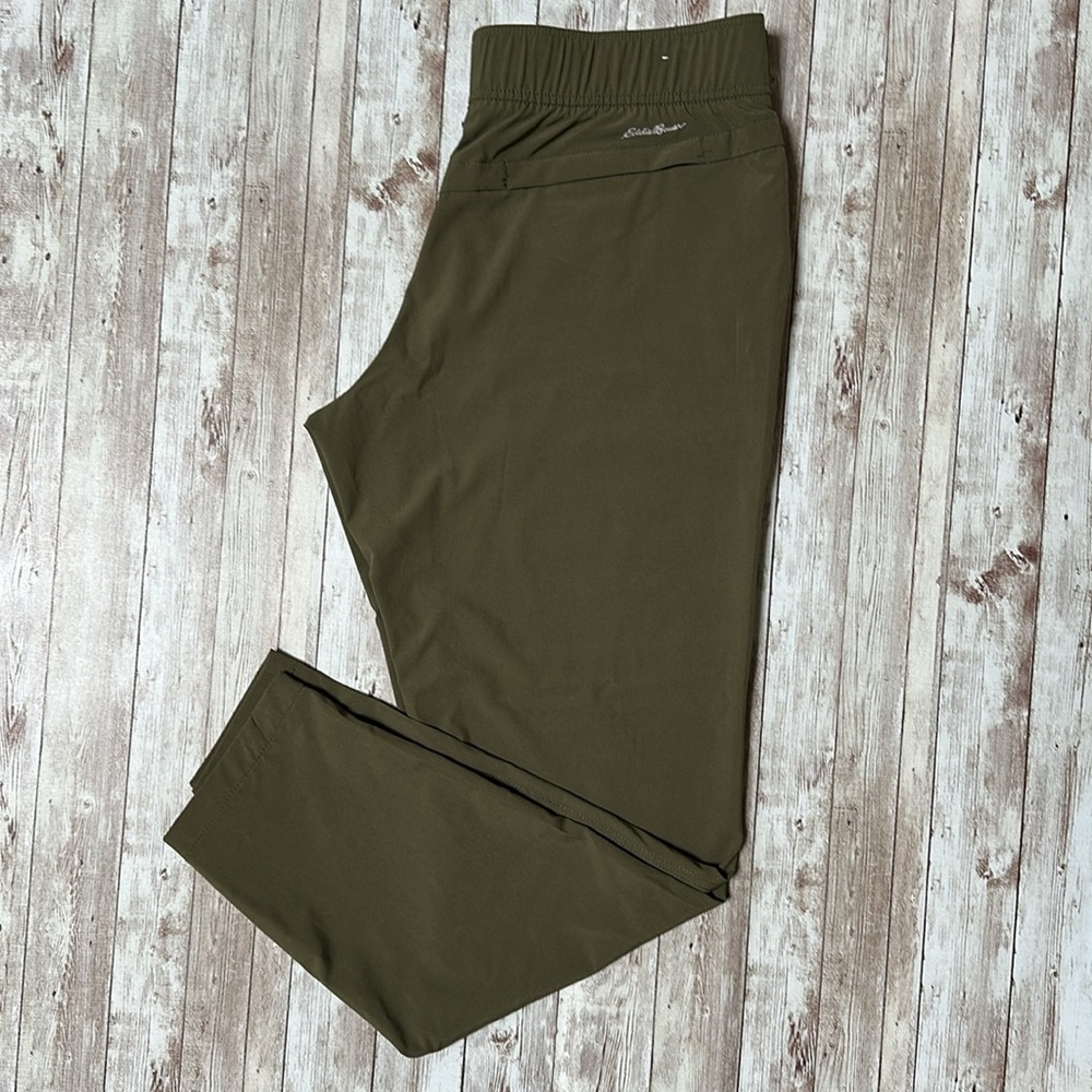Eddie Bauer Departure Ankle Pant sz Small Women's Traveler Olive Green 51000283 - Picture 11 of 14